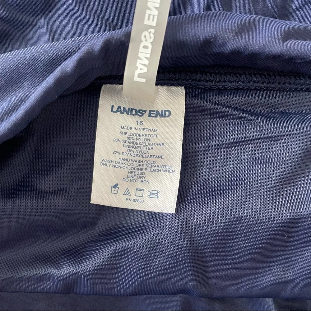 Lands’End Women’s Blue Swim Skirt Size 16